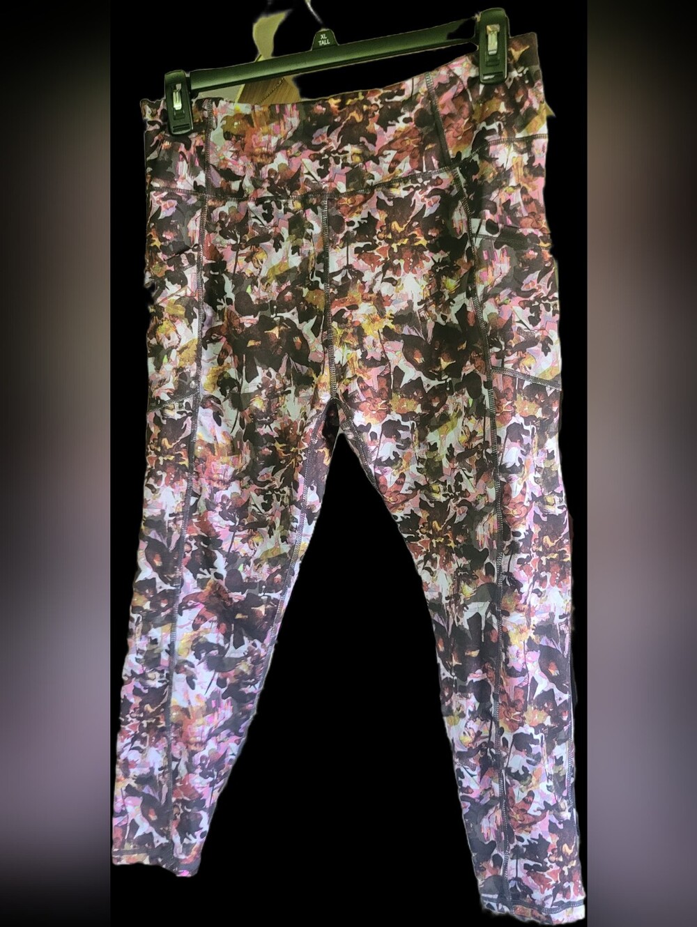 Women's Printed Capris - Active Capri Leggings With Side Pockets Size 1x